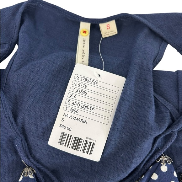 Anthropologie Little Yellow Button Blue sleeveless tassle racerback tank Small - Picture 4 of 10